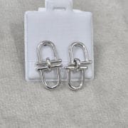 Aros pasantes plata rodinada eslabones