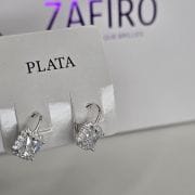 Aros brisura cuadrados en Plata 925