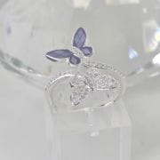 Anillo abierto regulable de mariposa