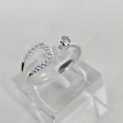 Anillo Regulable abierto calado con pave y cubic Plata 925
