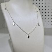 Choker estrella luna de Plata 925