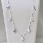 Chocker de flores Plata 925 con extensor largo