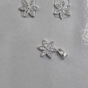 Conjunto Flor aros más dije Plata 925