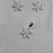 Conjunto Flor aros más dije Plata 925