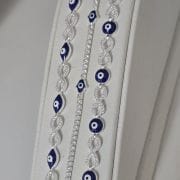 Pulsera de infinitos y ojos turco de Plata con pave