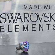 Anillo de cristal sw de 18mm tonalidad turquesa &violeta