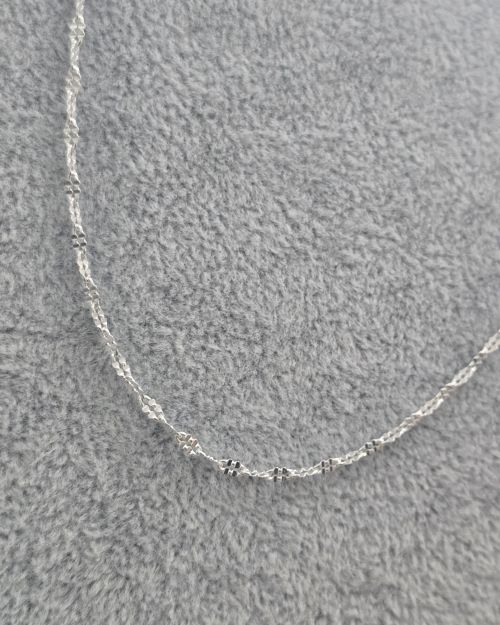 Cadena finita con brillo de Plata 925