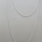 Cadenas finitas de plata, largos 40 y 45 cm
