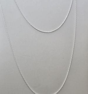 Cadenas finitas de plata, largos 40 y 45 cm