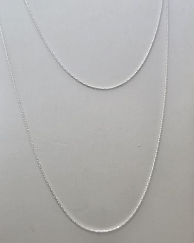 Cadenas finitas de plata, largos 40 y 45 cm