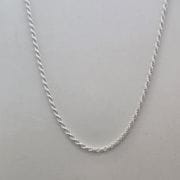 Cadena trenzada de plata italiana largo 45 cm
