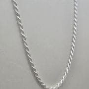 Cadena trenzada de plata italiana largo 45 cm