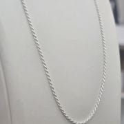 Cadena trenzada de plata italiana largo 45 cm