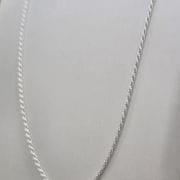 Cadena trenzada de plata italiana largo 45 cm