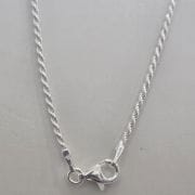 Cadena trenzada de plata italiana largo 45 cm