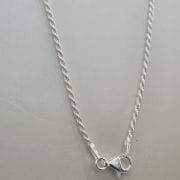 Cadena trenzada de plata italiana largo 45 cm