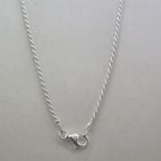 Cadena trenzada de plata italiana largo 45 cm