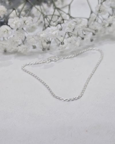 Pulsera trenzada plata italiana finita