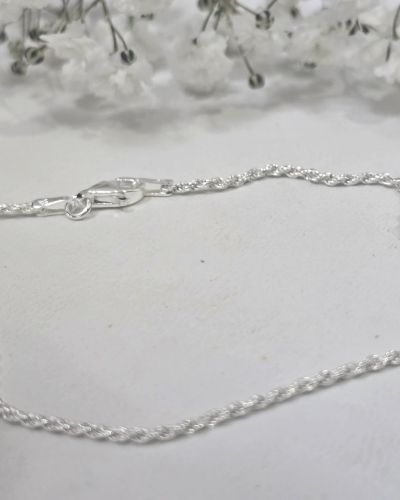 Pulsera trenzada plata italiana finita