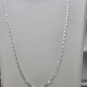 Cadena de Plata eslabón chato brillante