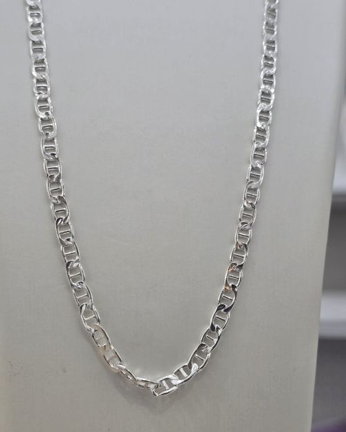 Cadena de plata eslabón ancho gucci 50 cm largo