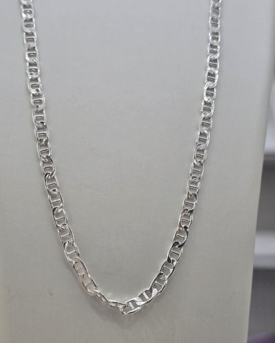 Cadena de plata eslabón ancho gucci 50 cm largo