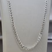 Cadena italiana eslabón encadenado gruesa, largo 55 cm