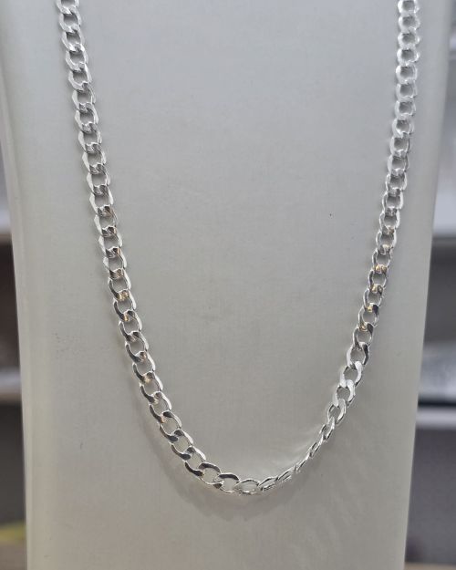 Cadena italiana eslabón encadenado gruesa, largo 55 cm