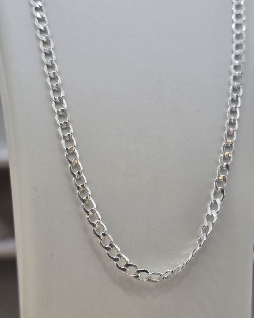 Cadena italiana eslabón encadenado gruesa, largo 55 cm