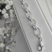Pulsera ancha de plata italiana eslabones grandes