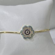 Pulsera ajustable ojo turco Gold