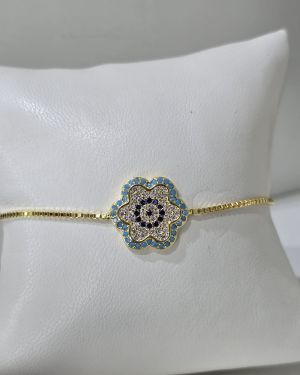 Pulsera ajustable ojo turco Gold