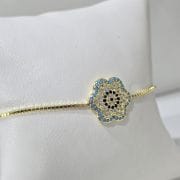 Pulsera ajustable ojo turco Gold
