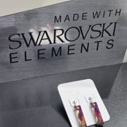 Aro cristal swarovski tonalidad volcano pasantes