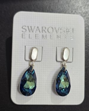 Aros gota de cristales swarovski pasantes