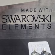 Aros cristal swawovski circular gris humo