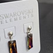 Aros cristal volcano pasante cortos cristal swarovski