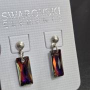 Aros cristal volcano pasante cortos cristal swarovski