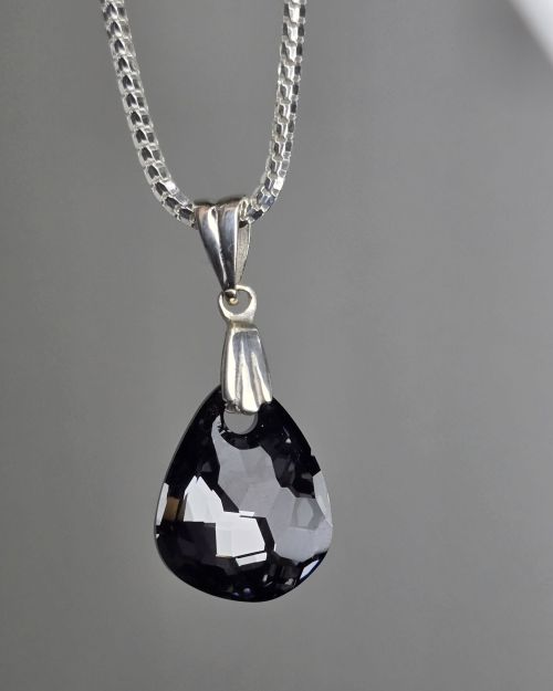 Dije humo cristal swarovski – Drop para cadena grande
