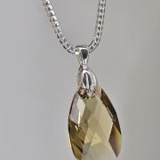 Dije grande de gota cristal ambar swarovski