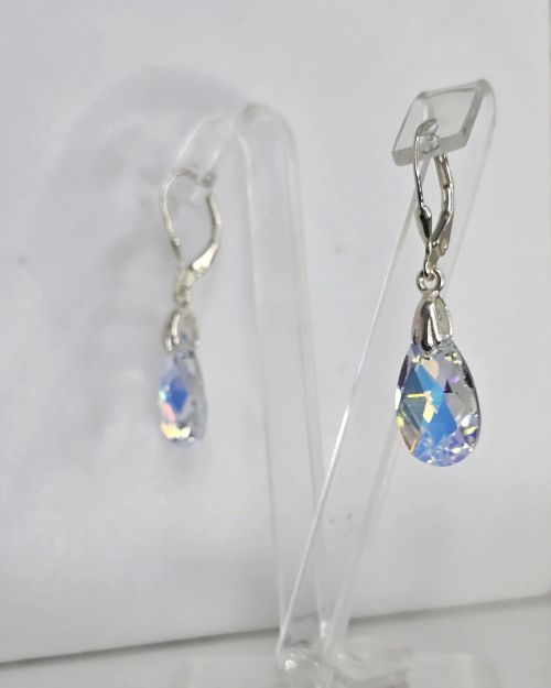 Aros brisura cristal aurora boreal ovalados