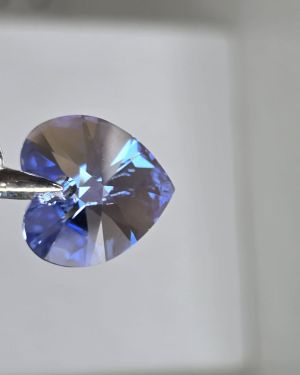 Dije cristal swarovski grande 24 mm corazón celeste pastel
