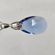 Dije grande de gota cristal swarovski celeste