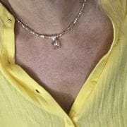 Gargantilla honey con estrella de mar ambar cristal swarovski