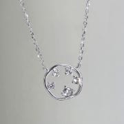 Gargantilla punto de luz circular cubic