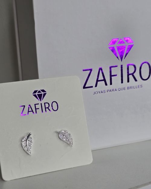 Aros pasantes de hojas Plata 925