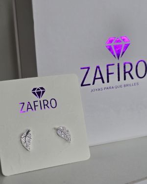 Aros pasantes de hojas Plata 925