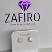 Aros pasantes nacar de plata 925