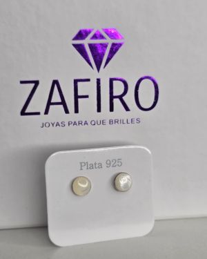 Aros pasantes nacar de plata 925