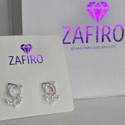 Aros pasantes tulipán Tornazol de plata